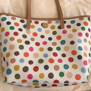 Tory burch polka dot tote
